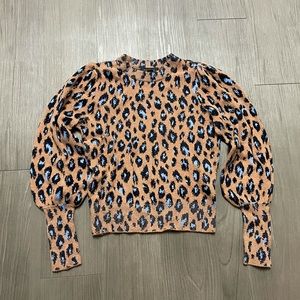 Ann Taylor Cheetah Print Sweated XS